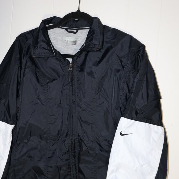 Nike Norton Windbreaker Jacket Black/White – Men’s L – Vintage Style - Picture 2 of 9